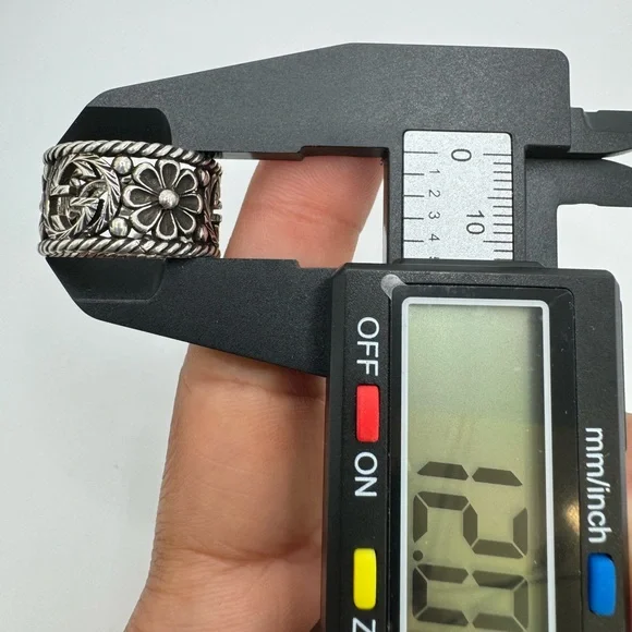 GUCCI INTERLOCKING SILVER RING - Picture 11 of 11